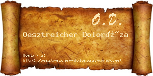 Oesztreicher Doloróza névjegykártya